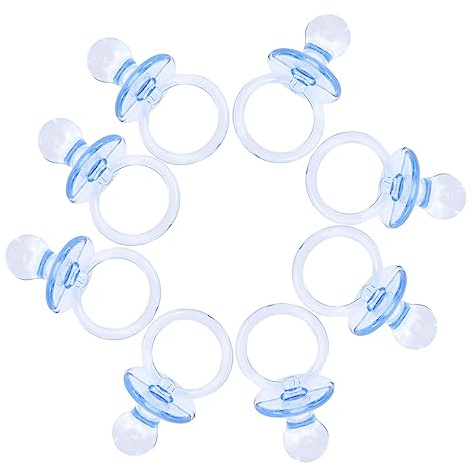 BATHVEVE Baby Shower Pacifier Decorations 20pcs Blue Plastic Mini Pacifier Party Favors Souvenirs for Baby Shower Party Supplies