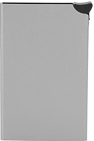 Kuuleyn Portatarjetas de visita, Estuche delgado de metal para tarjetas de visita, Portatarjetas delgado, Organizador de bolsa de estuche de crédito emergente antirrobo y (x-55#)
