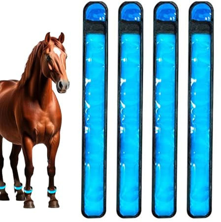 Sangles De Cheville Pour Cheval - 13,78x1,57 Pouces Bandes De Cheville Pour Chheval , Réflecteurs Horsee Anklle | Bandes D'anneaux De Cheval Éclairées Par LED, Pouur Parcours, Ranch, Prairie, Équitati