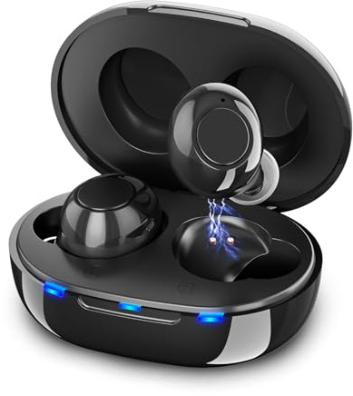 Amplificador De Sonido - JINGHAO Recargable de Amplificadores de Sonido Invisible Con Caja De Carga Portátil, Juego de 2