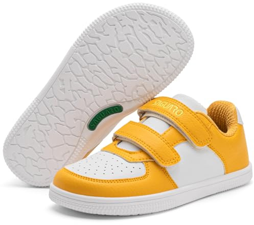 SAGUARO Scarpe Barefoot Bambini per Bambino e Bambina, Punta Larga, Suola Zero Drop, Chiusura a Strappo, Uso Quotidiano, Taglie 25-36 EU