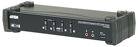 Aten CS1924M 4-Port USB 3.0 4K DisplayPort MST KVM Switch schwarz