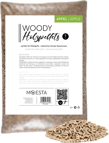 MOESTA-BBQ 19303 5 kg sheriff lövträ pellets – rökararom för varje smak – äpple – söt, smoky eller kryddig