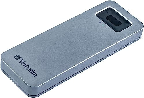 Verbatim Fingerprint Secure SSD USB 3.2 Gen 1 1TB Grey Executive, 53657