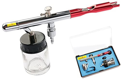 Pro-Lift-Montagetechnik Airbrush Spritzpistole Double-Action Pistole Glas+Becher Düse 0,35mm