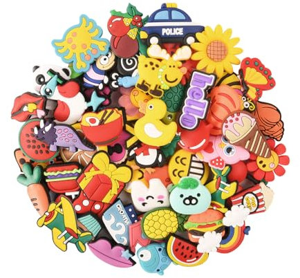 Ainiv 55 Schuh-Charm für Kinder, Schuhanstecker, Cartoon-Dekoration, PVC Shoe Charms, für Kleinkinder, Clog-Dekor für Mädchen und Jungen