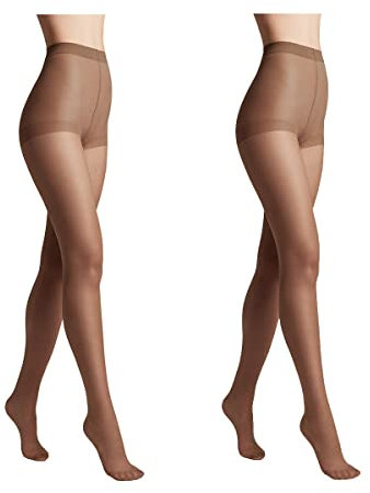 Conte elegant 2er-Pack langlebige Damenstrumpfhose Halbmatt - SOLO 40 DEN - Damen Feinstrumpfhose Strumpfhose mit markiertem Höschenteil - Einfarbig Farbe Shade Größe 6