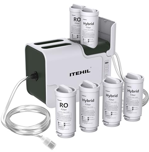 Portable Water Filter with Hybrid and RO Filter, Hiking Water Purifier System for Camping, Survival Gear Purification for Drinking (Suit)