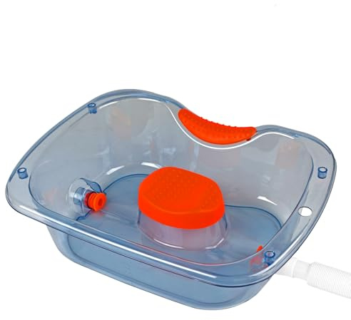 Hair Washing Basin for Bedridden, Portable Shampoo Bowl, Basin at Home for the Elderly, Hair Cuts and Coloring for the Elderly, Disabled, Bedridden and Handicapped, Blue