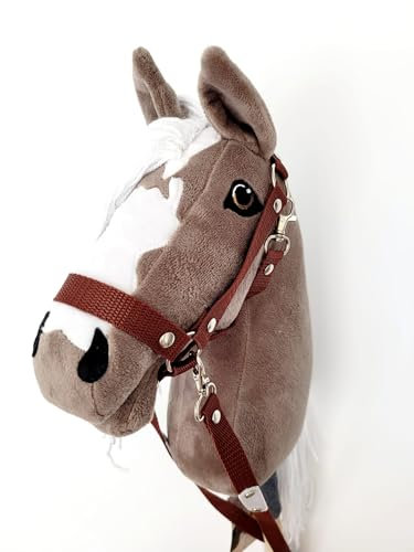 Steckenpferd A4 (Pferd auf einem Stock) Hobby Horse A4 komplett mit Kantar wie auf dem Foto (Spotted)