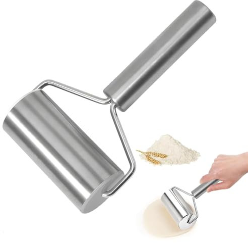 Mattarello in acciaio inox, per mattarello, per pasta e pasta, in acciaio inox, per pasta e pasta