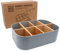 amzglobal Premium ECO Bambus Organizer für Kosmetik, Schreibtisch, Küche, Badezimmer, Barzubehör und Haushalt, 8 Fächer, rutschfest, multifunktional, ohne Plastik