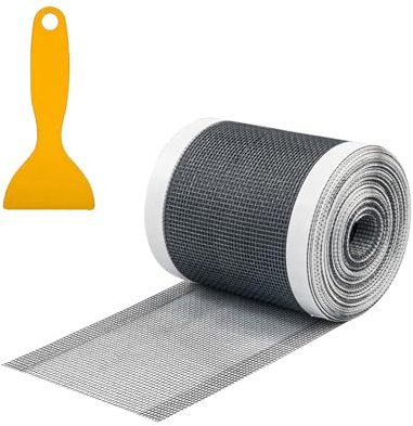 Neodrain Haarsieb Dusche 9cm x 10m Abfluss Haarfänger Duschabfluss Mesh Abflusssieb mit Plastikspatel Haushaltshelfer für Bad, Küche