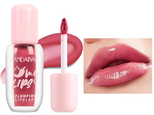 Plumping Lip Gloss With Chili Extract - Glossy Liquid Lipstick, Long Lasting Waterproof Fuller Lip Plumper Lip Mirror Lip Plumping Gloss (# 04)