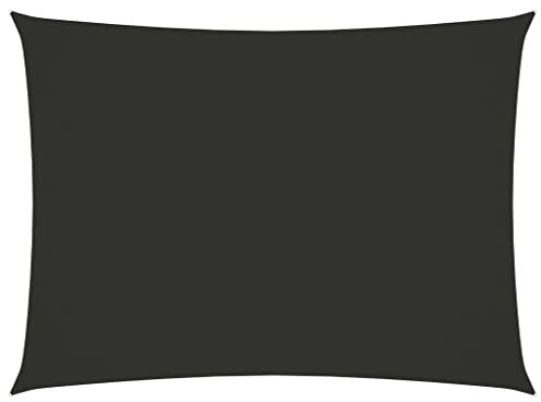 Sonnensegel für Zuhause und draußen, Oxford-Stoff, rechteckig, 3 x 5 m, Anthrazit