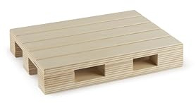 Excelsa Real Wood Vassoio Pallet in Legno, Faggio, 4 Dimensioni Disponibili, per Antipasti e Formaggi (Cm. 20 x 15)