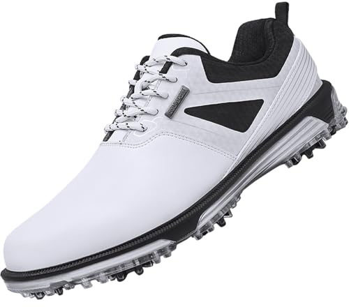 ULTIANT Chaussures de Golf Homme, Imperméables et Respirantes, avec Lacets Ajustables, Léger et Anti-Dérapant, Adaptées pour l'Entraînement et Le Jeu de Golf
