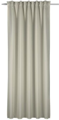 Sehlbach Tenda pronta per l'uso con fettuccia, Texture uni, Beige, 135 x 245 cm, Tessuto opaco, Eleganza naturale, Nastro integrato, Fissaggio facile, Certificato Oeko-Tex