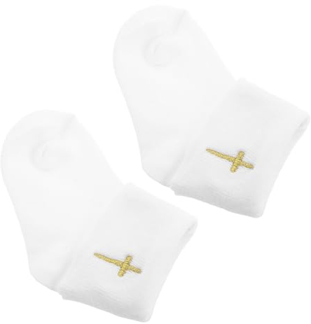 BESPORTBLE Chaussettes De BaptêMe BéBé Anti-DéRapantes En Coton Doux Avec Manchette Revers Pour Garçon Fille 0-1 an Confort Et SéCurité