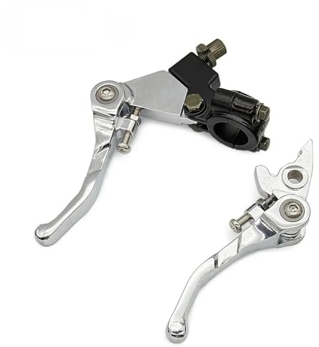 Bromshandtag motorcykel Justerbar fällbar bromskopplingsspak för depå/dirt bike ATV 50-200cc Kayo BSE Xmotos Motorcykel Kopplingsbromsspak(Silvery-1set)