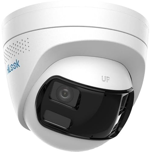 Hikvision Indoor/Outdoor Turret Network Camera, 6MP Resolution, Dual Lens, Smart Hybrid Light, Two-Way Audio, IP67 Rated, 180° FOV, ColorVu, IPC-T269HAD-LUF/SL, PoE/12VDC, ONVIF Compatible