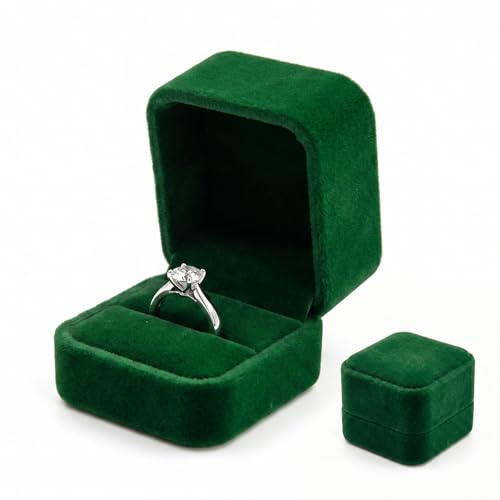 Zirax Ring Box for Jewellery Gift, Small Engagement Ring Box for Proposal, Wedding Ceremony and Anniversary, Elegant Ring Boxes for Women and Men