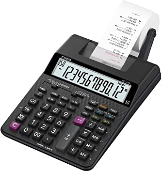 Casio HR-170RC Printing Calculator, Black, 2.6 x 6.5 x 11.6