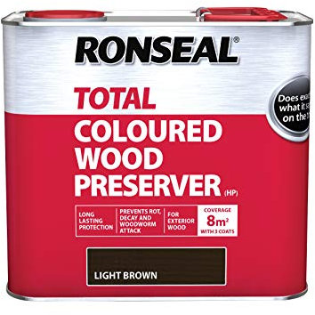 RONSEAL RSLTTWPLB25L Trade Total Wood Preserver Light Brown 2.5 Litre