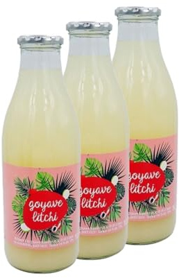 Lot 3x Boisson litchi goyave - bouteille 1L