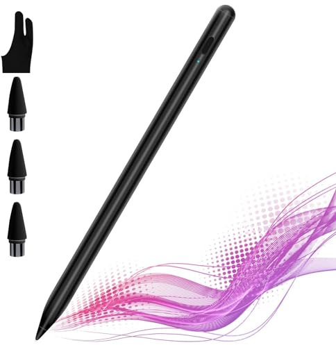 LáPiz para Tablet Universal Compatible con iPad iPhone Lenovo Samsung Huawei Movil, 1.45mm Lapiz Tactil, MagnéTica Pencil Tablet, Apagado AutomáTico Stylus Pen