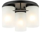 SAFAVIEH Lighting Collection Jeffra Black Flush Mount (LED Bulbs Included)