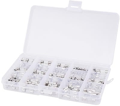 UPKOCH 150 Stück auto glas sicherung Standard-Glassicherungen Kfz-Sicherungen autosicherungen Glassicherungen Sortiment schnell durchbrennende Glassicherungen Suite sortiert