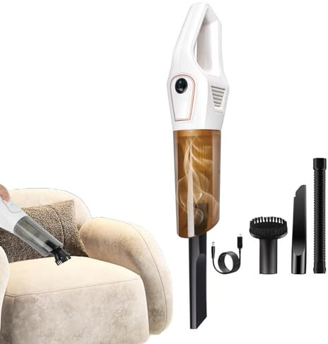 Aspiradora de Mano inalámbrica - Aspiradora de Mano,Aspiradora de succión Potente portát, inalámbrica para Limpieza de Coches, alfombras con Teclado y Pelo de Mascotas