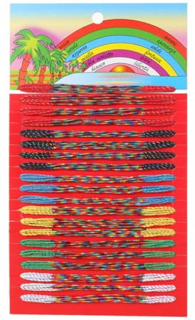 Freundschaftsarmbände, 100 Stück Surfer Armband, Handgemacht aus Geflochtenem Stoff, Bunt Stoffarmband Handmade, Boho Brasilien Fußkettchen für Damen, Rot