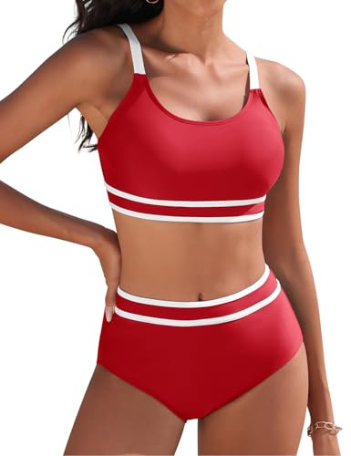 Tuopuda Tvådelad Push Up Vadderad BH Badkläder Bikini Hav Strand Kurvig Pool Justerbar Badkläder