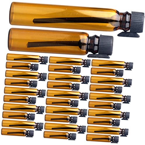 PAMINGONO 50pcs Essential Oil Dropper Bottle Glass Container for Travel Serum Storage Empty Dropper Bottles for Essential Oils