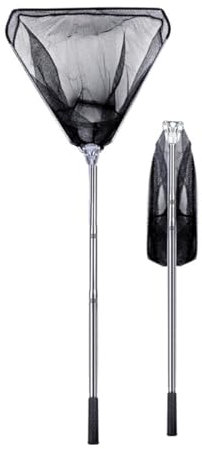 Bonpro Épuisette télescopique de 1,8 m – Épuisette polyvalente pour étang et pêche, portable et durable, idéale pour la pêche en plein air et le nettoyage de l'étang