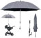 Mineup Sombrilla Carro Bebe Universal, UV 50+ Parasol Carrito Bebé, Sombrilla Universal Carrito de Bebé, Sombrilla para Niños con Soporte Flexible Universal y Clip, 82 cm de diámetro, 360 grados