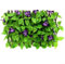 Panneaux de treillis de jardin extensibles - Clôture en bois réglable avec plantes artificielles vertes - Brise-vue décoratif pour extérieur, jardin, balcon, terrasse (orchidée violette)