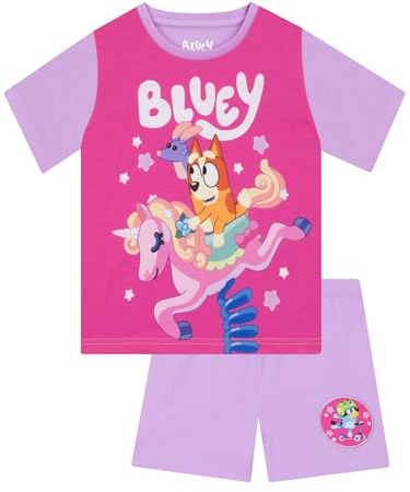 Bluey Pyjamas, Bingo Pyjama Med Korta Ärmar För Flickor, Somrig Kort Pyjamas För Flickor, Lila 92