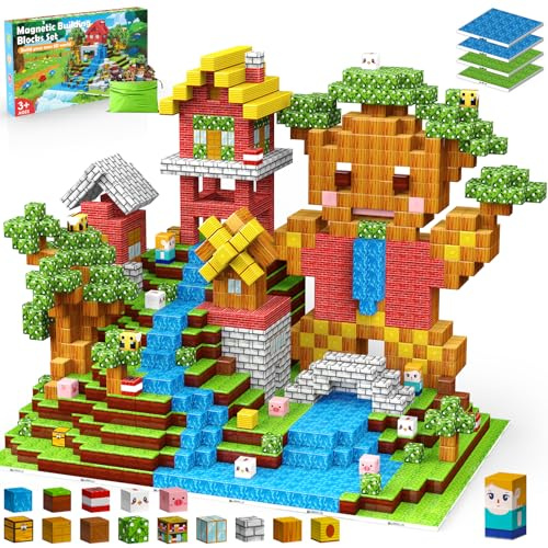 Wootoyz 100 Pcs Magnetic Blocks, 3 4 5 6 Year Old Boy Girl Gifts Magnetic Building Blocks Toys for 3-6 Year Old Boys Click Blocks STEM Toys Birthday Gifts Present for Kids
