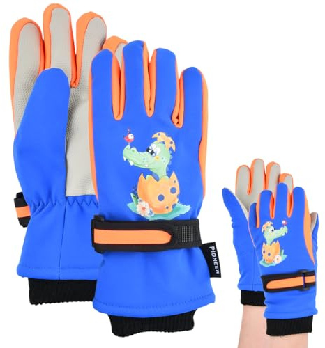Astralong Guantes de Esquí para Niños, Guantes Térmicos Impermeables, Guante de Esquí Invierno para Niños 5-10 Años, Guante de esquí para Nieve y Invierno Ciclismo Patinaje -30 ℃
