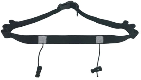 XIUOYN Cinturón de correr para número de carrera, cinturón ajustable con bucle de gel, cinturón de carreras con rayas reflectantes