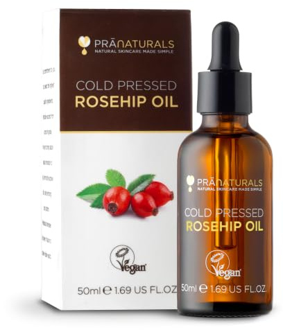 PraNaturals Pure Cold-Pressed Rosehip Oil 50ml - Anti-Ageing Facial Oil