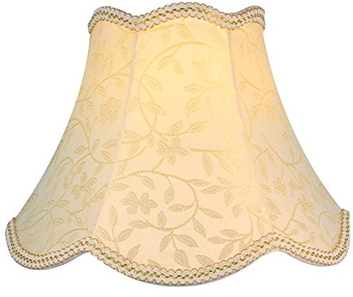 Eastlion 9.8 E27/E14 Paralume in Tessuto Fatto a Mano Paralumi del Comodino,13x25x17cm Stampa Crema