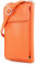 modamoda de P06 Damen Leder Umhängetasche Geldbörse Handytasche 6,5 Zoll handmade in Italy, Farbe:Karotte