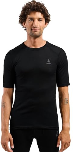 Odlo Thermounterwäsche für Herren Active Warm | Schwarz | Größe XXL | Kurzarm Thermoshirt | Warme Skiunterwäsche