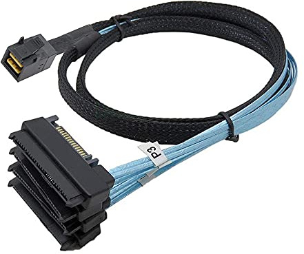 xiwai Mini SAS SFF-8643 host a 4 SAS 29 pines SFF-8482 disco de destino 6 Gbps cable de servidor de datos Raid
