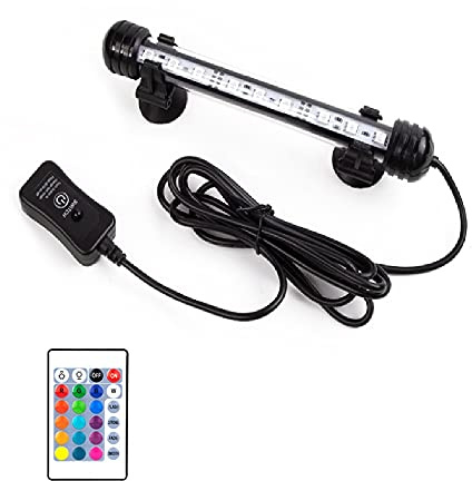 LED Éclairage Aquarium Lampe Tube RGB Fish Tank Lighting, Aquarium Lamp A Economie D'energie Lampe 9 Leds, No noise (Coloré, 18cm)