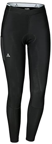 Schöffel Damen Skin Pants Warm 4h L, warme, atmungsaktive Radhose mit Polster für optimale Performance, Fahrrad Unterhosen mit bakteriostatischer Silbernitrat-Behandlung gegen Gerüche, Black, 34